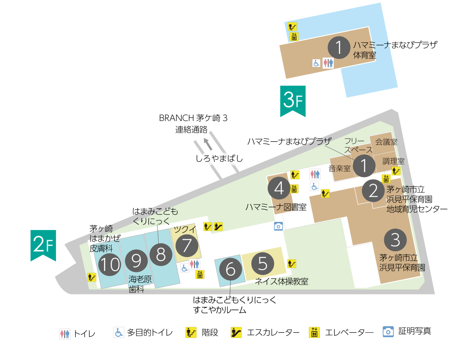 ブランチ茅ヶ崎ブランチ茅ヶ崎　２F・3Fフロアマップ