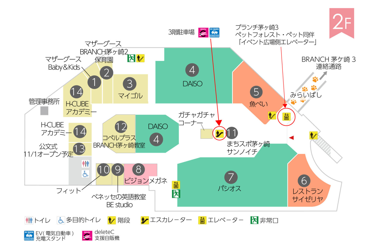 ブランチ茅ヶ崎ブランチ茅ヶ崎2　2Fフロアマップ