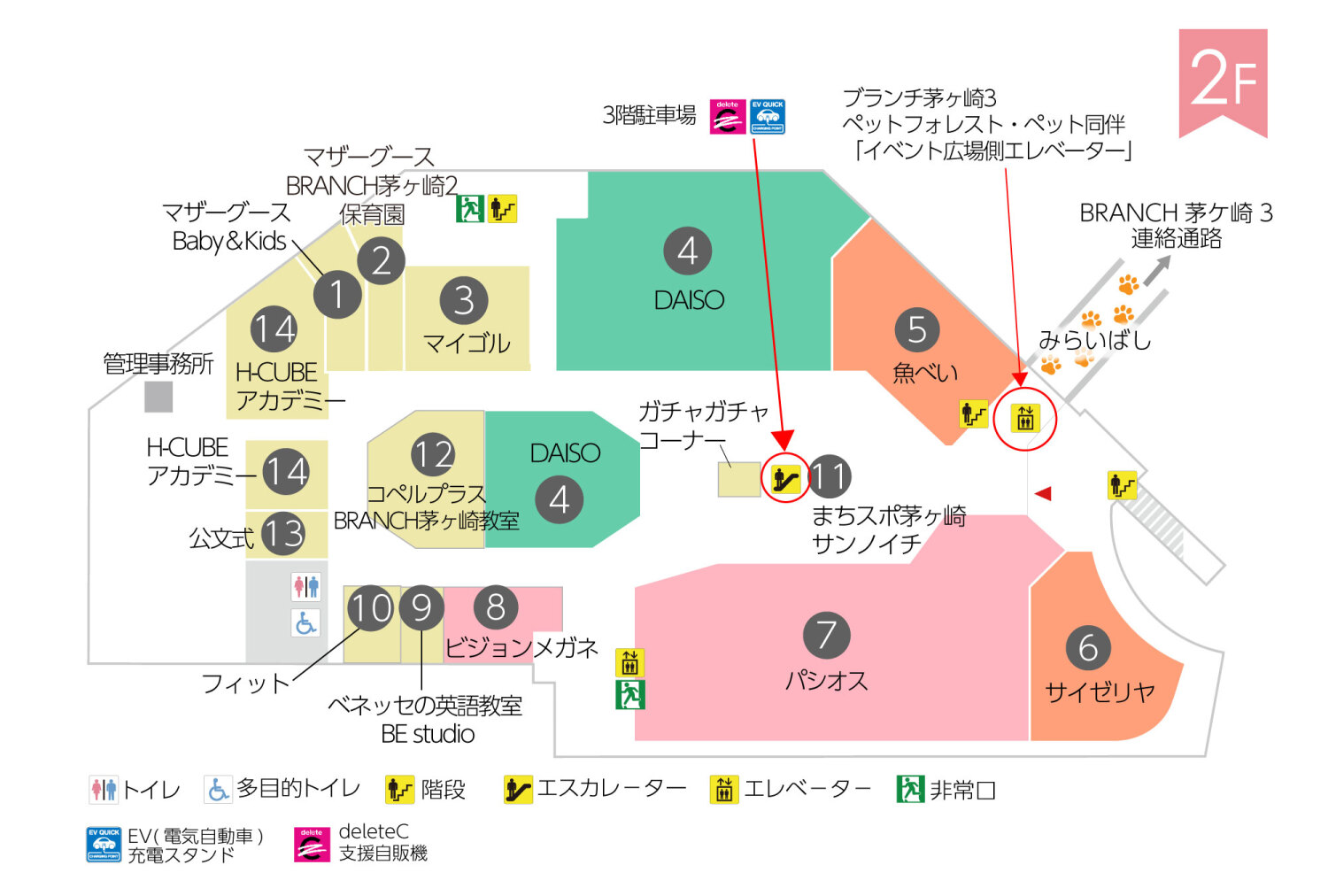 ブランチ茅ヶ崎ブランチ茅ヶ崎2　2Fフロアマップ