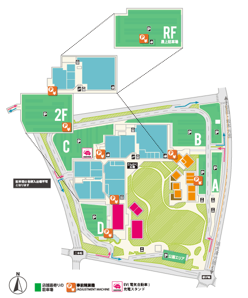 駐車場のご利用方法について ブランチ大津京 ブランチ大津京 滋賀県大津市 は 4つのテーマが融合する 公園の中の商業施設です