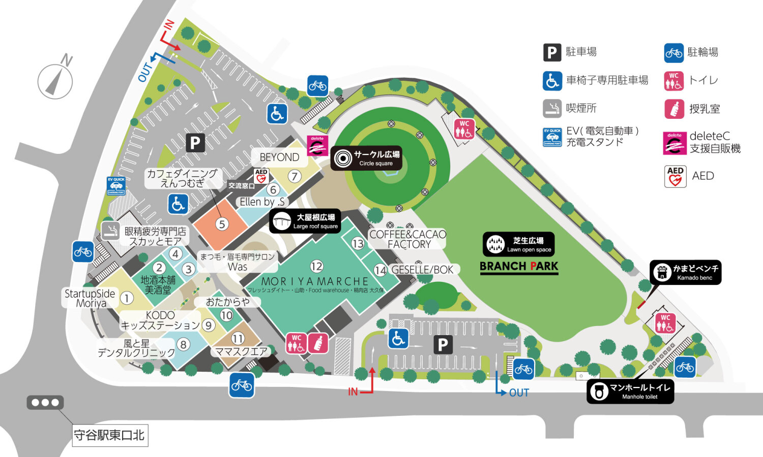 ブランチ守谷１Fフロアマップ