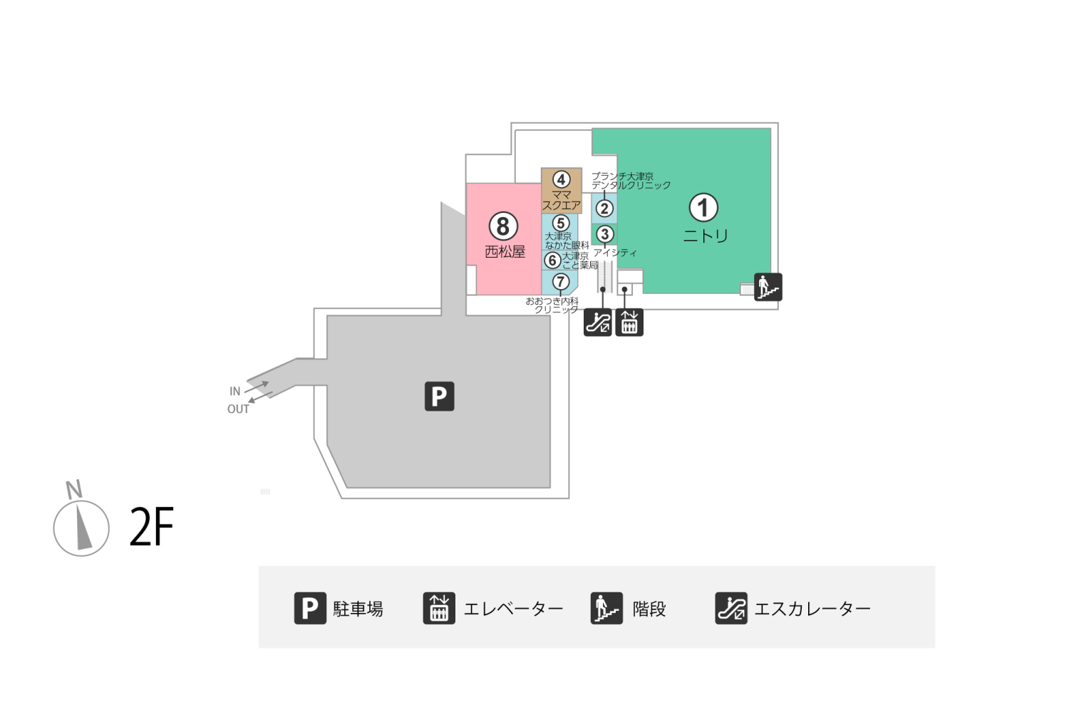 ブランチ大津京2Fフロアマップ