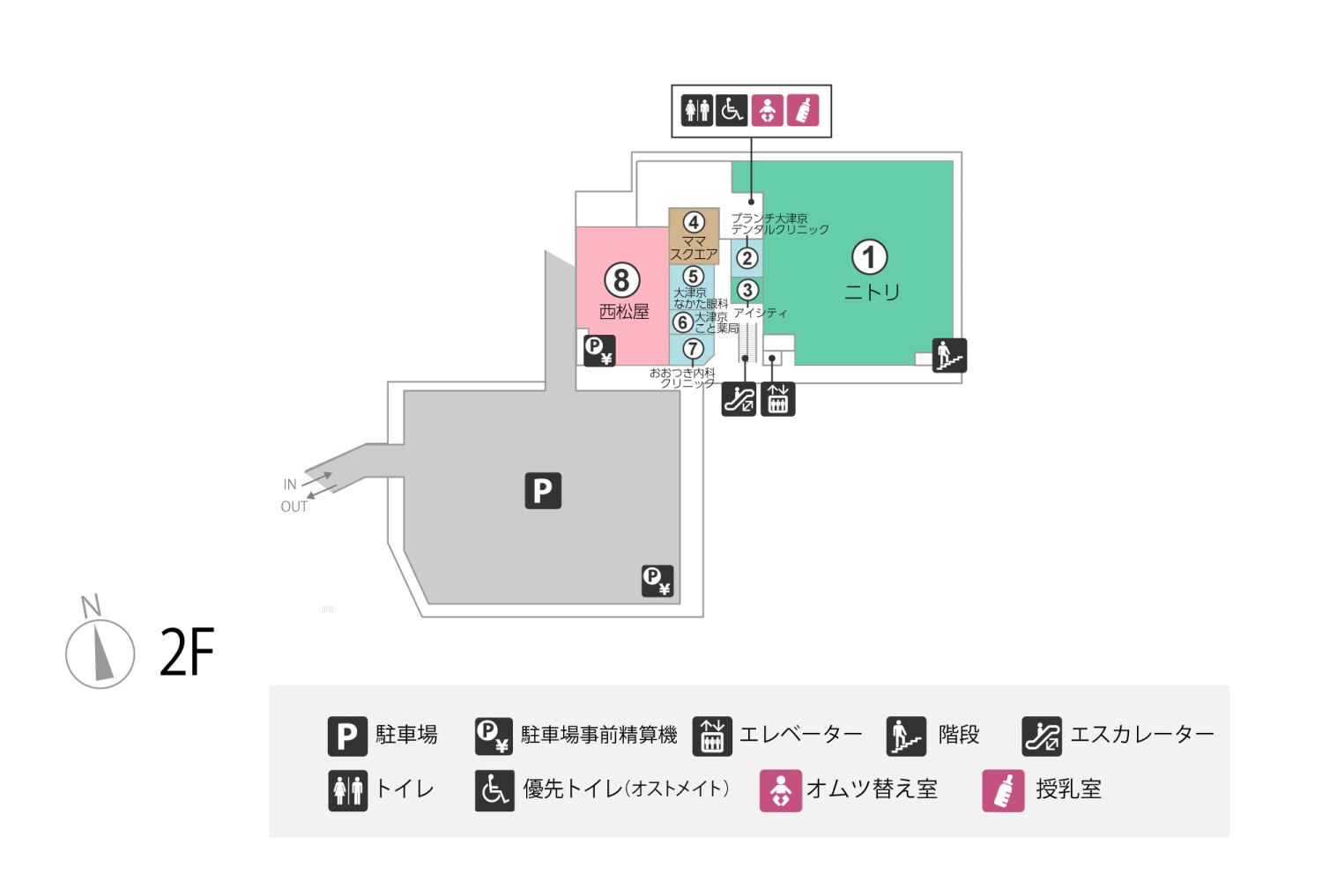 ブランチ大津京2Fフロアマップ
