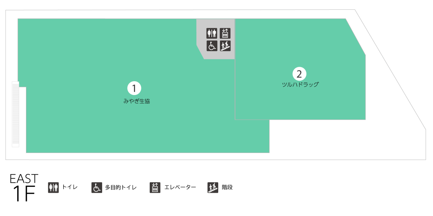 ブランチ仙台EAST　1Fフロアマップ